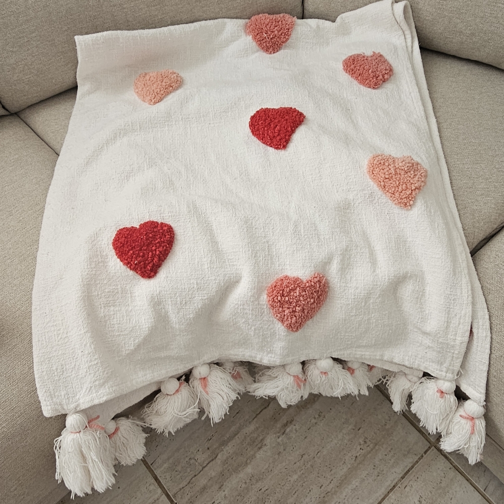 RACHEL Rachel Roy Red and White Textured Fabric